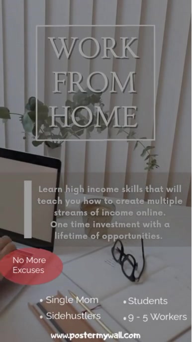 Copy of Grey Maximalist Work From Home For Single Mom, 9-5 Workers ...