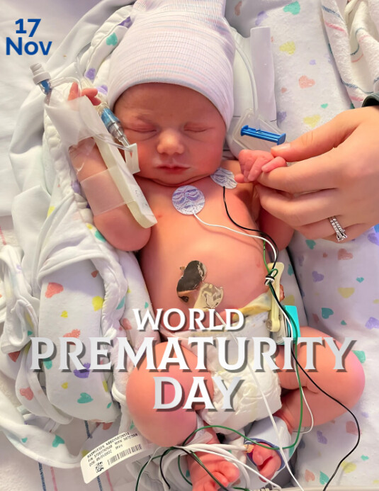 Copy of Grey Maximalist World Prematurity Day Flyer (us Letter ...