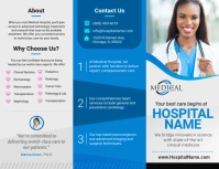 Grey Medical Trifold Brochure Volante (Carta US) template