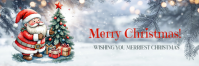 Grey Merry Christmas Email Header template