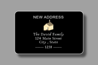 Grey Modern & Minimal Address Label Label template