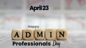 Abu-abu Administrative Professionals Day Digitalt display Template