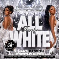 Grijs All White Party Iphosti le-Instagram Template
