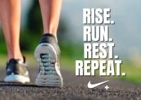 Grey Modern & Minimal Athletic Lifestyle  Postcard template