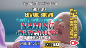 Grey Modern & Minimal Baby Naming Ceremony Youtube Thumbnail YouTube-miniature template