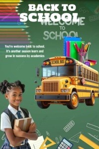 Turchese Back to School Plakat Template