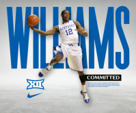 Grey Modern & Minimal Basketball Commitment Announcement Medium Rectangle template