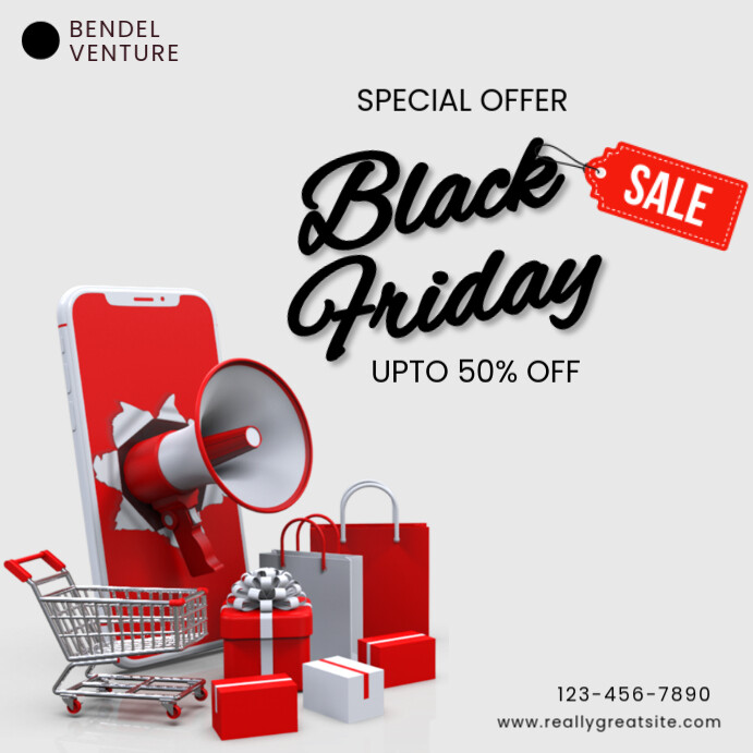 Grey Modern & Minimal Blessed Friday  Instagram Post template