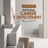 Grey Career Development Month Instagram Post Template