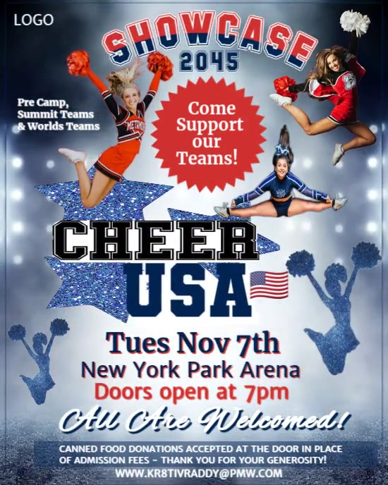 Grey Modern & Minimal Cheerleading Tryouts Instagram Portrait template