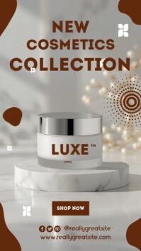 Grey Modern & Minimal Cosmetics Cream  Instagram Story Instagram-Story template