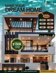 Grey Real Estate Promotion Flyer Template