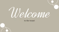 Grey Modern & Minimal Employee Welcome Card Digital Display (16:9) template