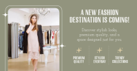 สีเทา Fashion Store Grand Opening ภาพที่แชร์บน Facebook Template - Page 2
