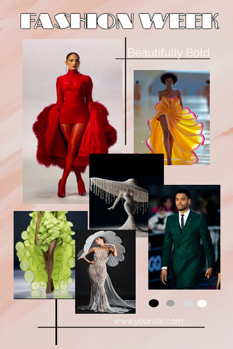Grey Modern & Minimal Fashion Week Poster Template | PosterMyWall
