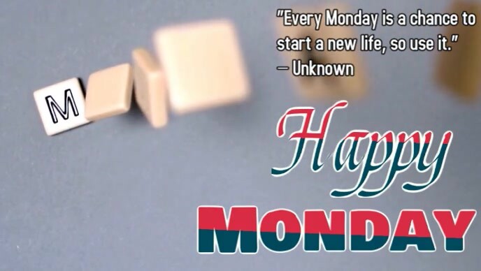 Grey Modern & Minimal Happy New Week Youtube Thumbnail template