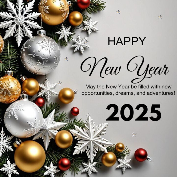 Copy of Grey Modern & Minimal Happy New Year Instagram Post | PosterMyWall
