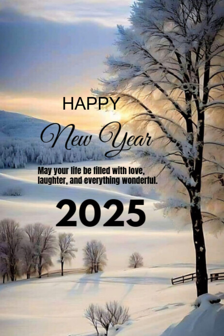 Grey Modern & Minimal Happy New Year Poster Template | PosterMyWall