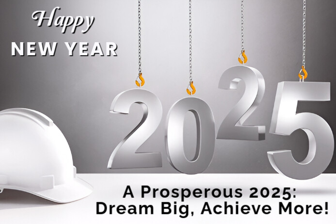 Plantilla de Grey Modern & Minimal Happy New Year Poster | PosterMyWall