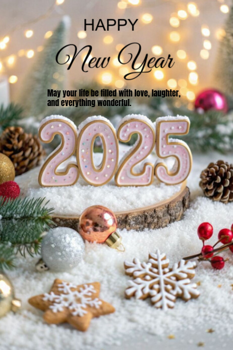 Copy of Grey Modern & Minimal Happy New Year Poster | PosterMyWall