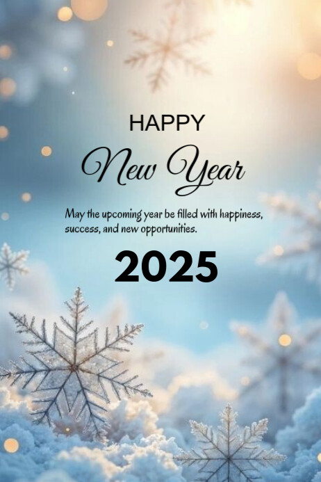 Grey Modern & Minimal Happy New Year Poster Template | PosterMyWall