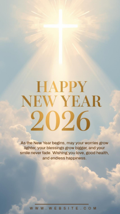 Copy of Grey Modern & Minimal Happy New Year Wishes 2026 Whatsapp ...