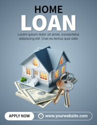 Szary Home Loan Promotion Flyer Template