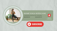 Grey Home Yoga Coverfoto til YouTube-kanal Template