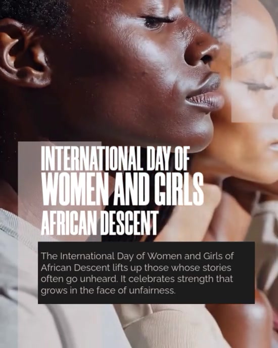 Grey Modern & Minimal International Day Of Women And Girls Of African ...