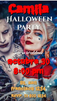 Grey Halloween Party Digital Display Template