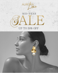 Grey Jewelry Sale Instagram Portrait Template - Page 1