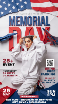 Grey Modern & Minimal Memorial Day Event Instagram Story template