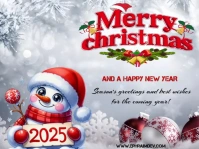 Grey Modern & Minimal Merry Christmas  Yard Sign template