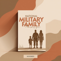 Коричневый Military Family Month Pos Instagram Template