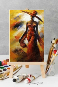 Grey Modern & Minimal Modern Painting Women F Grafika na Pinterest template