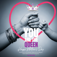 Grey Modern & Minimal Mother's Day Instagram Post Instagram-Beitrag template