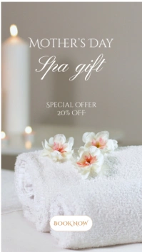 Grey Modern & Minimal Mothers Day Spa Gift Instagram Story template
