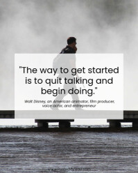 Grey Modern & Minimal Motivation To Start An Action Instagram Portrait template