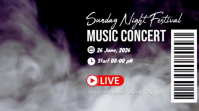 Grey Modern & Minimal Music Concert Digital Display Video template