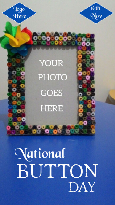 Plantilla de Grey Modern & Minimal National Button Day Instagram Story ...