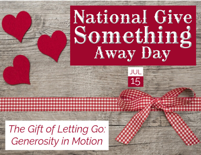 Grey Modern & Minimal National Give Something Away Day  Flyer (us Letter) template