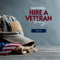 สีเทา National Hire a Veteran Day Iphosti le-Instagram Template