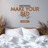 Grau Make Your Bed Day Wpis na Instagrama Template