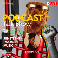 Grey Modern & Minimal Podcast Talk Show Instagram Post template