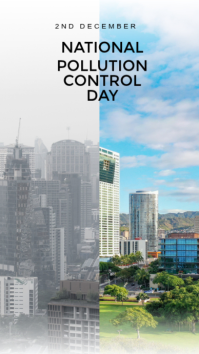 Grau Pollution Control Day История на Instagram Template