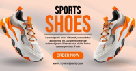 Grey Modern & Minimal Sports Shoes Facebook Shared Image Video template