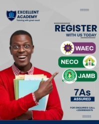 Grey Modern & Minimal Student Exams Registration Hub Flyer Instagram Portrait template