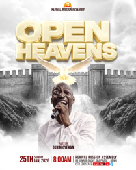 Grey Modern & Minimal Sunday Worship Encounter Service Flyer  Instagram Portrait template