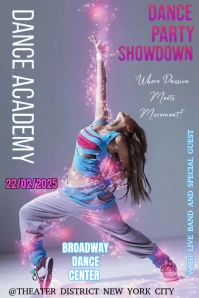 Grey Modern & Minimal The Image Is A Dance Event Flyer Promoting A Dance Party Showdown  Pinterest G template
