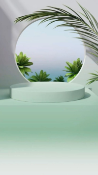Grå Tropical Display Digitalt display Template
